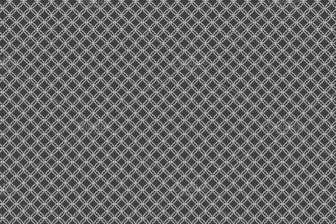 Rhombuses inside circles on a light gray background.