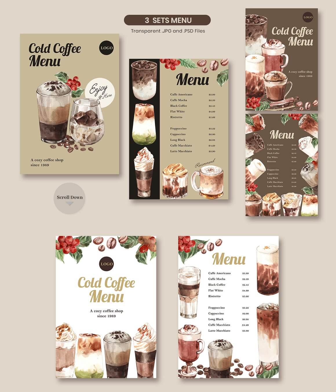 Cold Coffe Menu with Price.