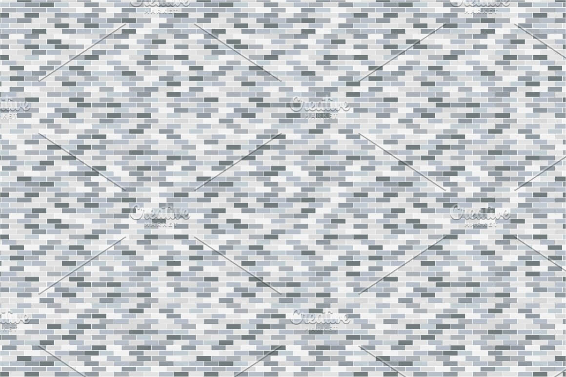Seamless Texture Mosaic walls in the form of gray brickwork.