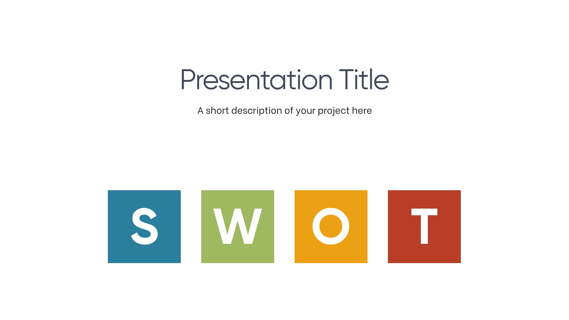 Presentation template home page.