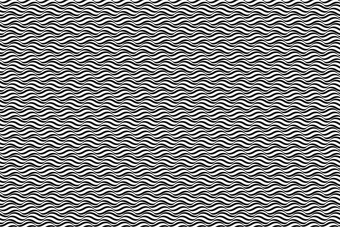 Texture of black waves inside larger waves of smaller waves.