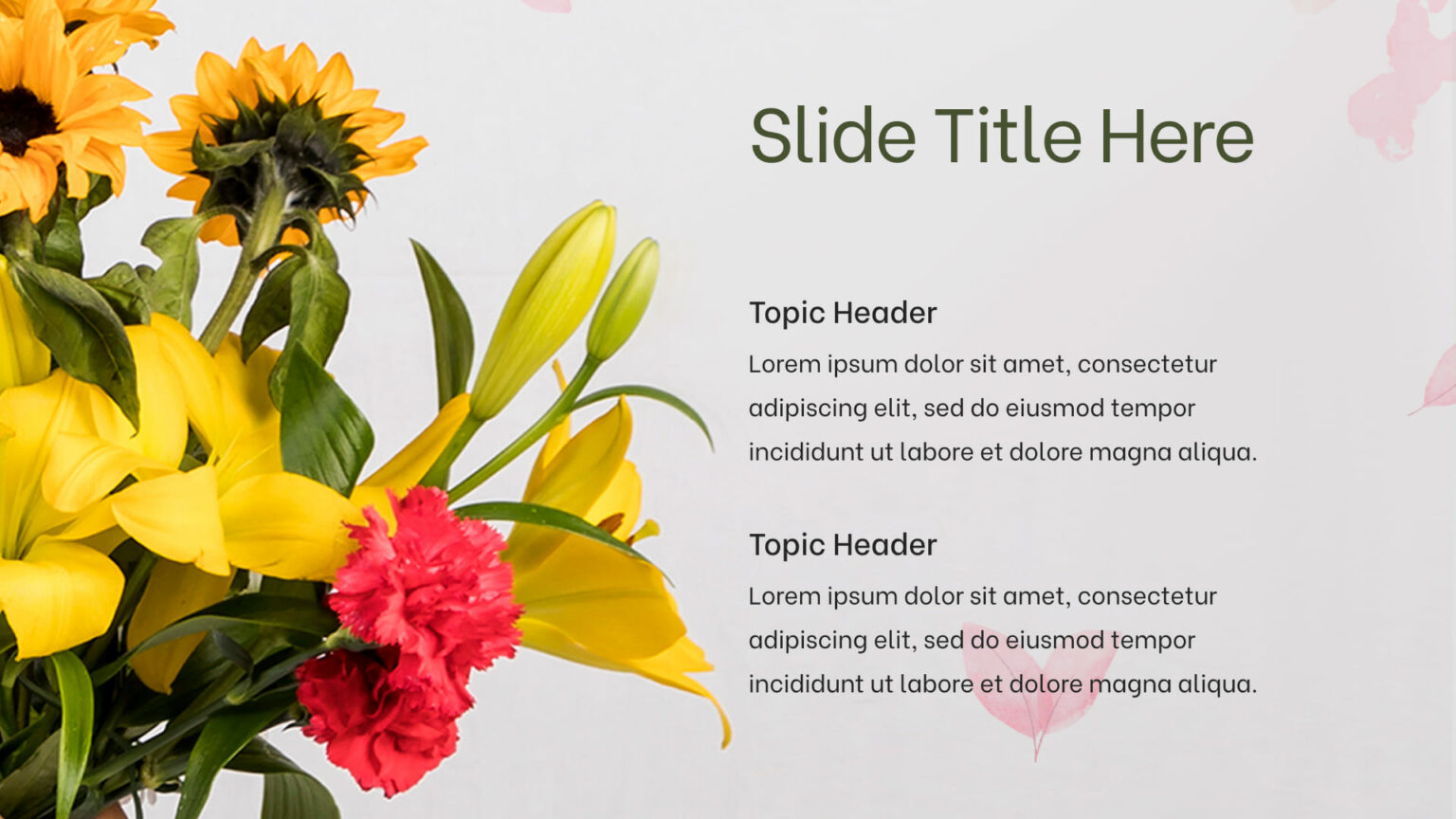 Free Spring Flowers Powerpoint Template – MasterBundles