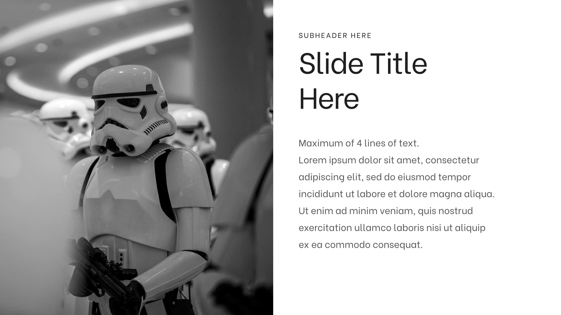 Slide with white stormtroopers.