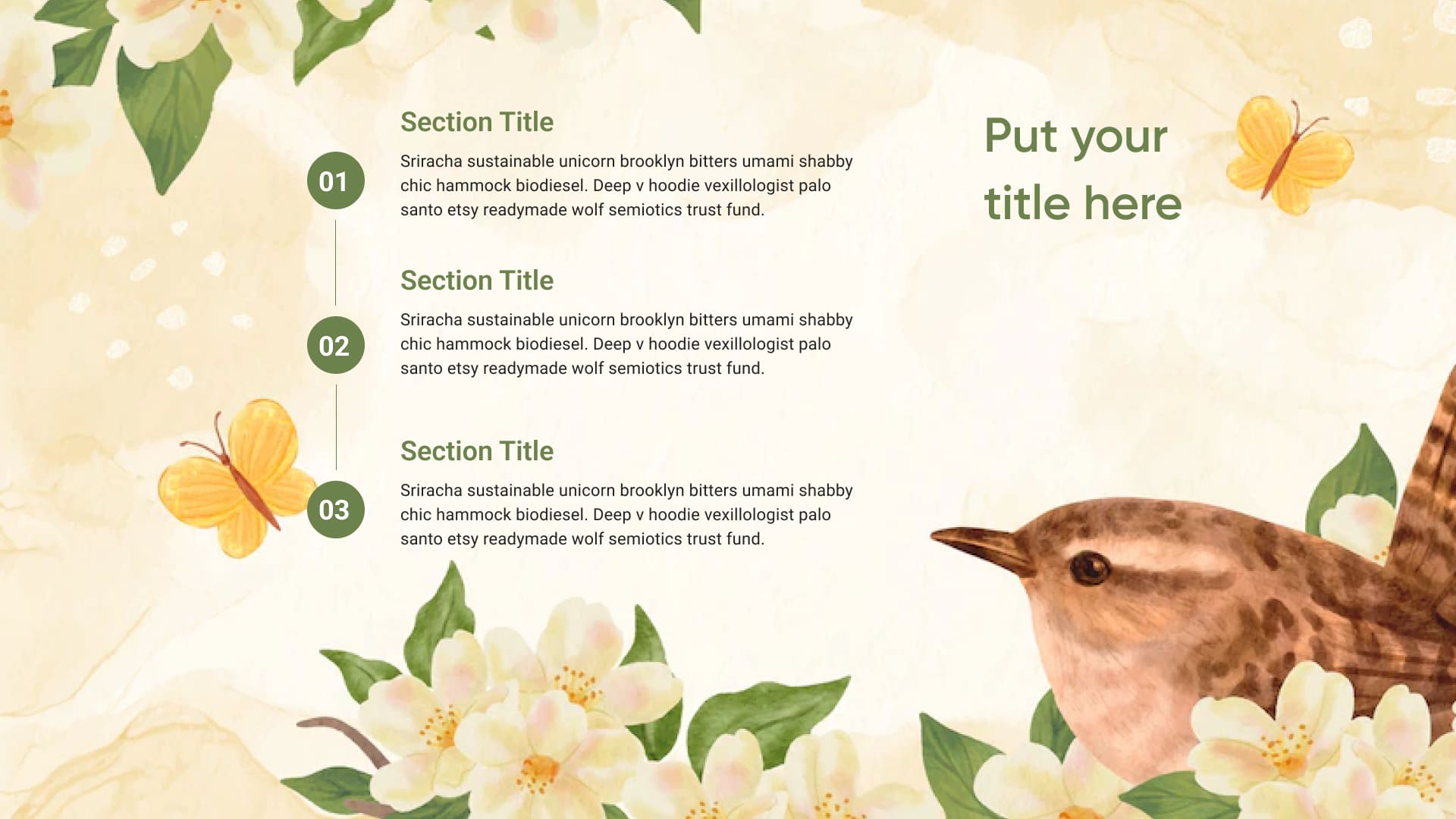 Pastel Spring Flowers Powerpoint Template Free - Facebook.