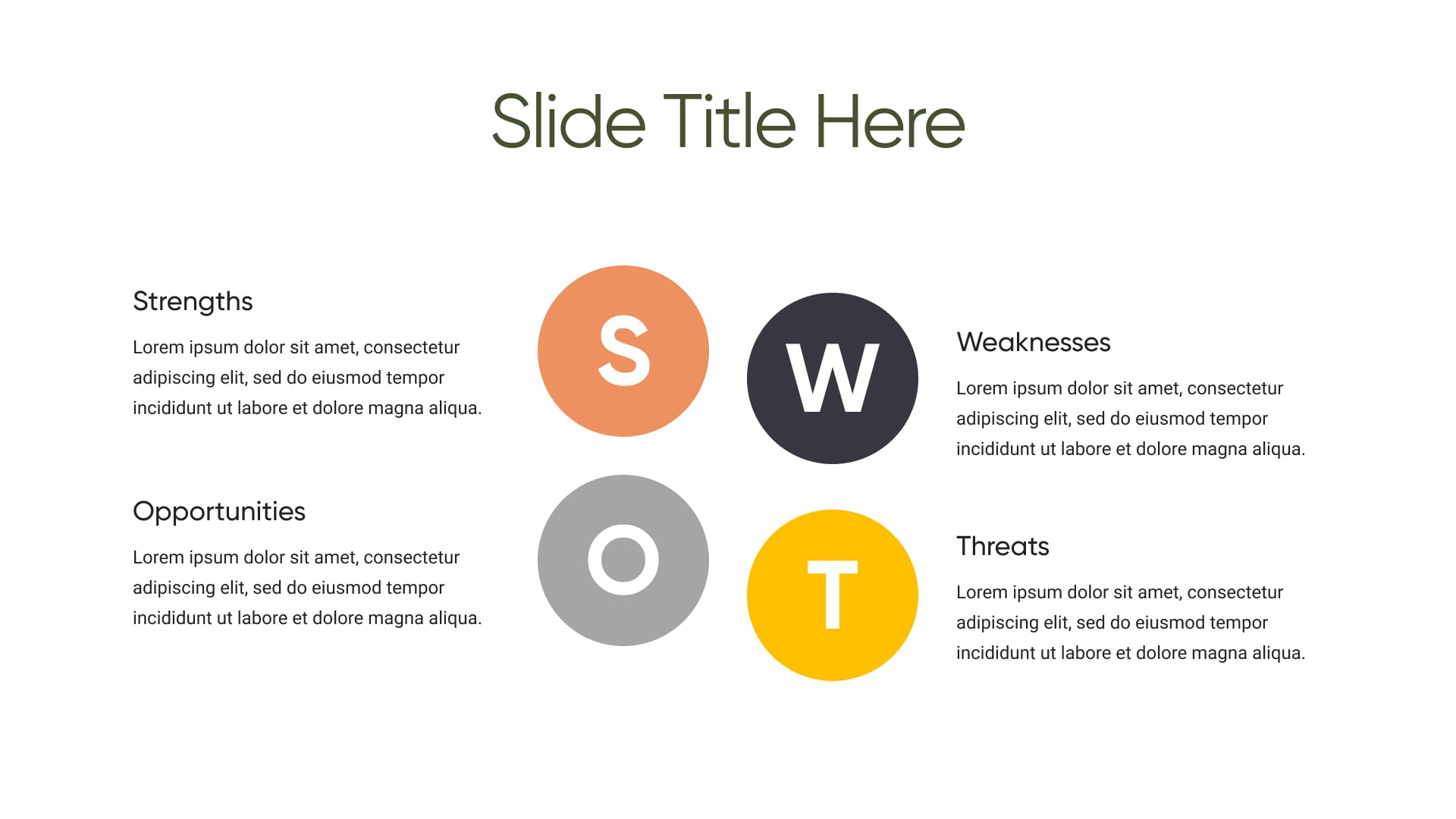 4 SWOT Analysis Template Powerpoint Free.