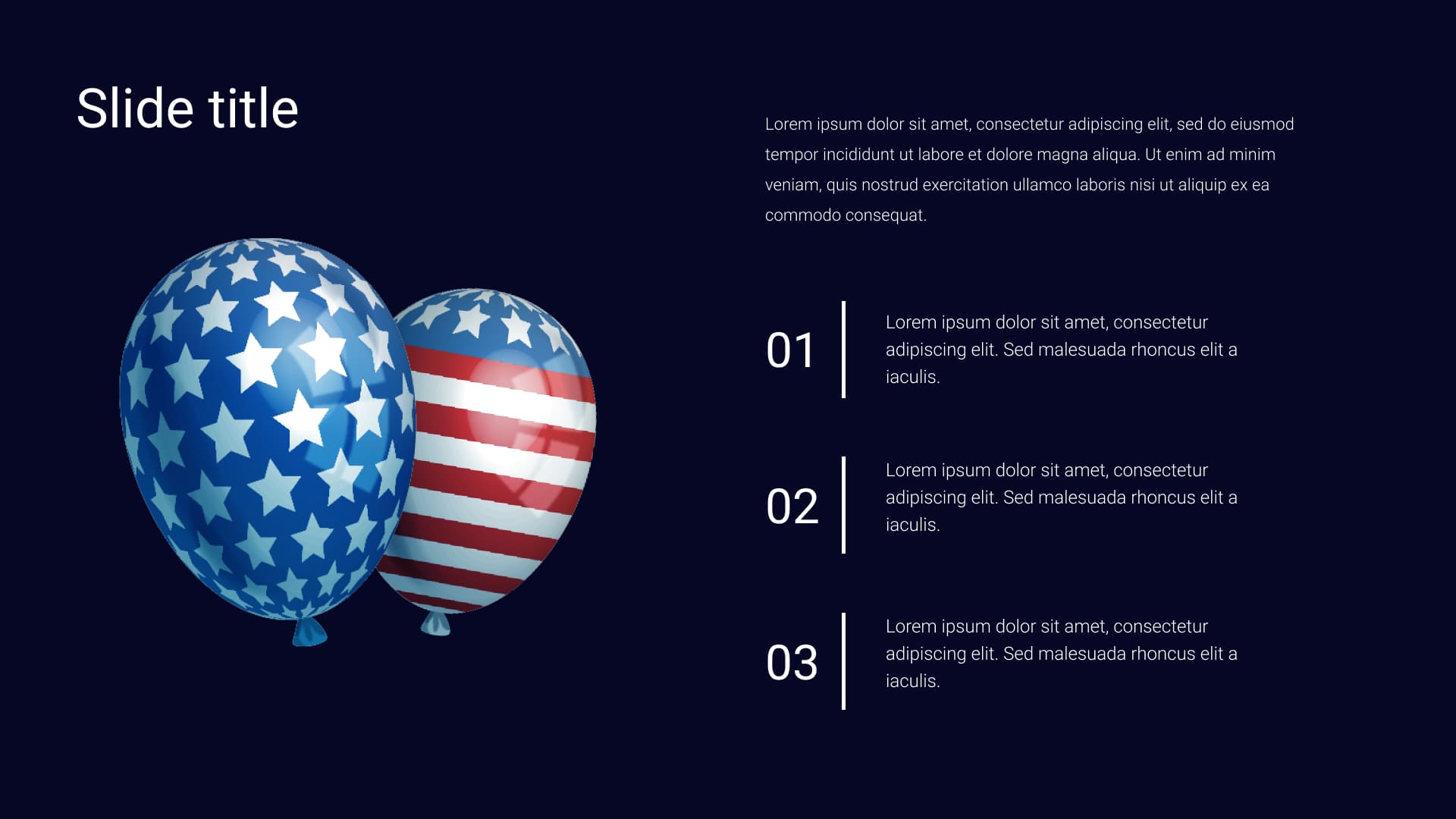 Patriotic American Balls.