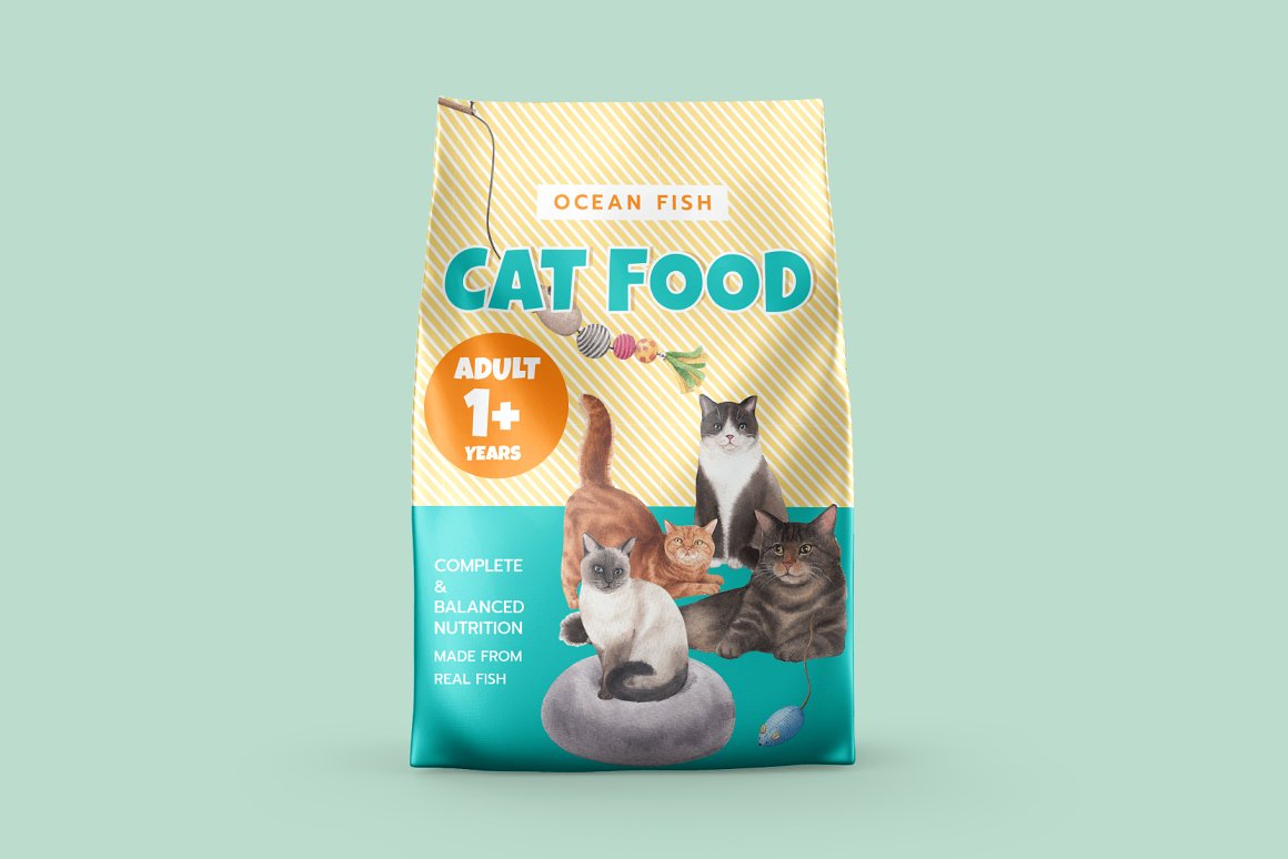 The title page of cat food.