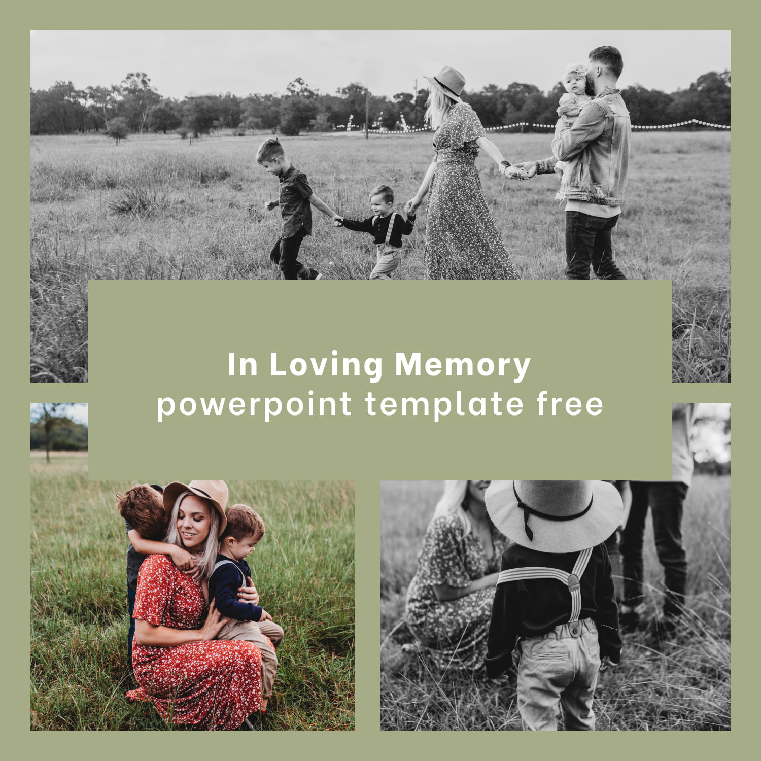 Clean In Loving Memory Powerpoint Template Free MasterBundles