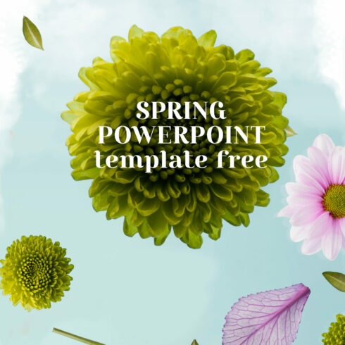 Images with Green Spring Powerpoint Template.