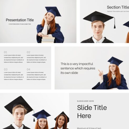 Clean Graduation Powerpoint Template Free – MasterBundles