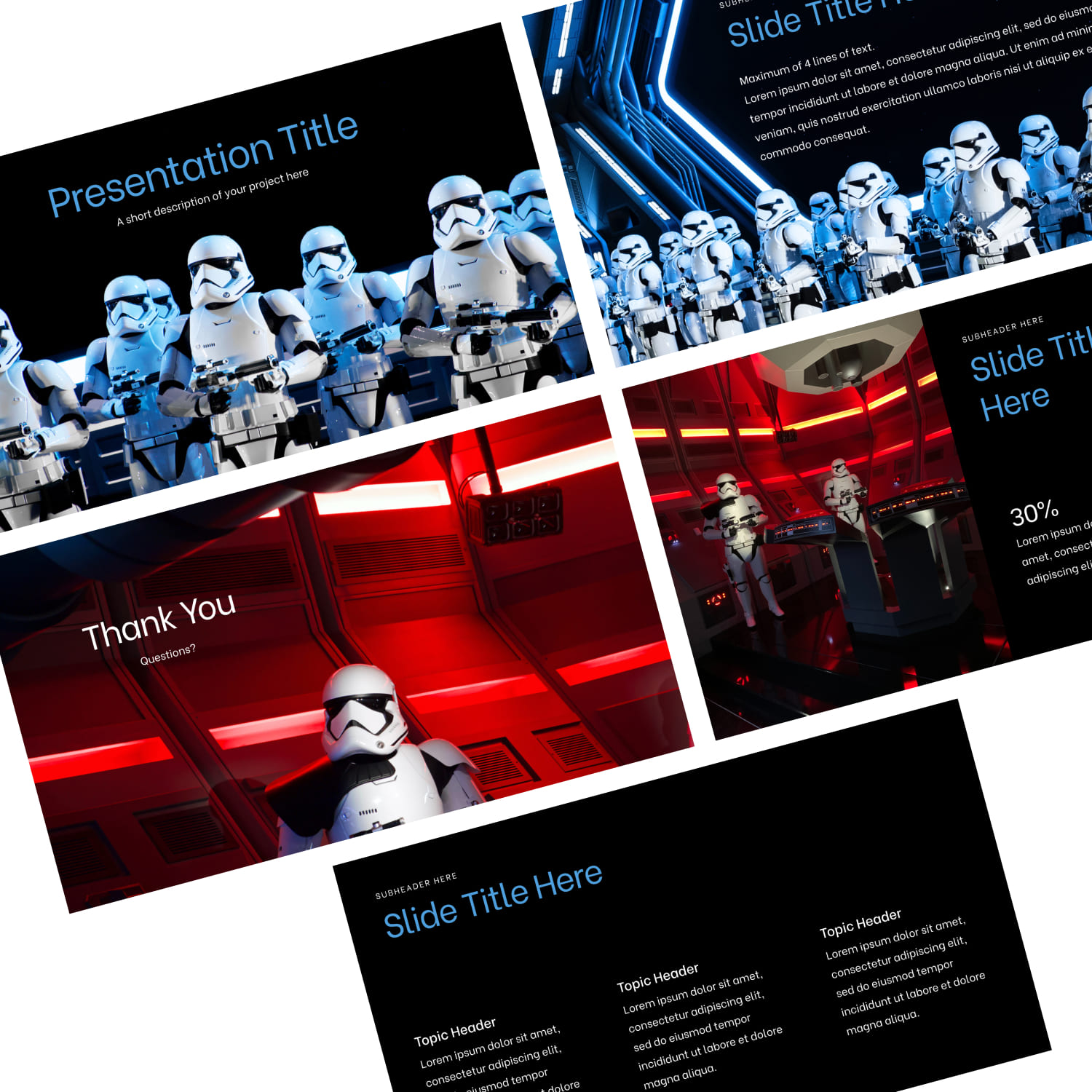 Preview Star Wars Powerpoint Template.