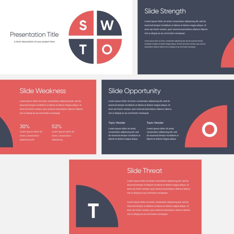 Clean SWOT Analysis Template Powerpoint Free – MasterBundles