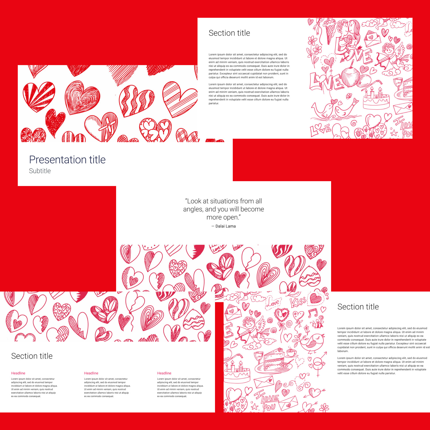 Images with Valentines Day Powerpoint Template.