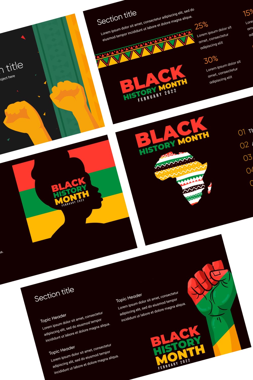 Pinterest of Black History Powerpoint Template.