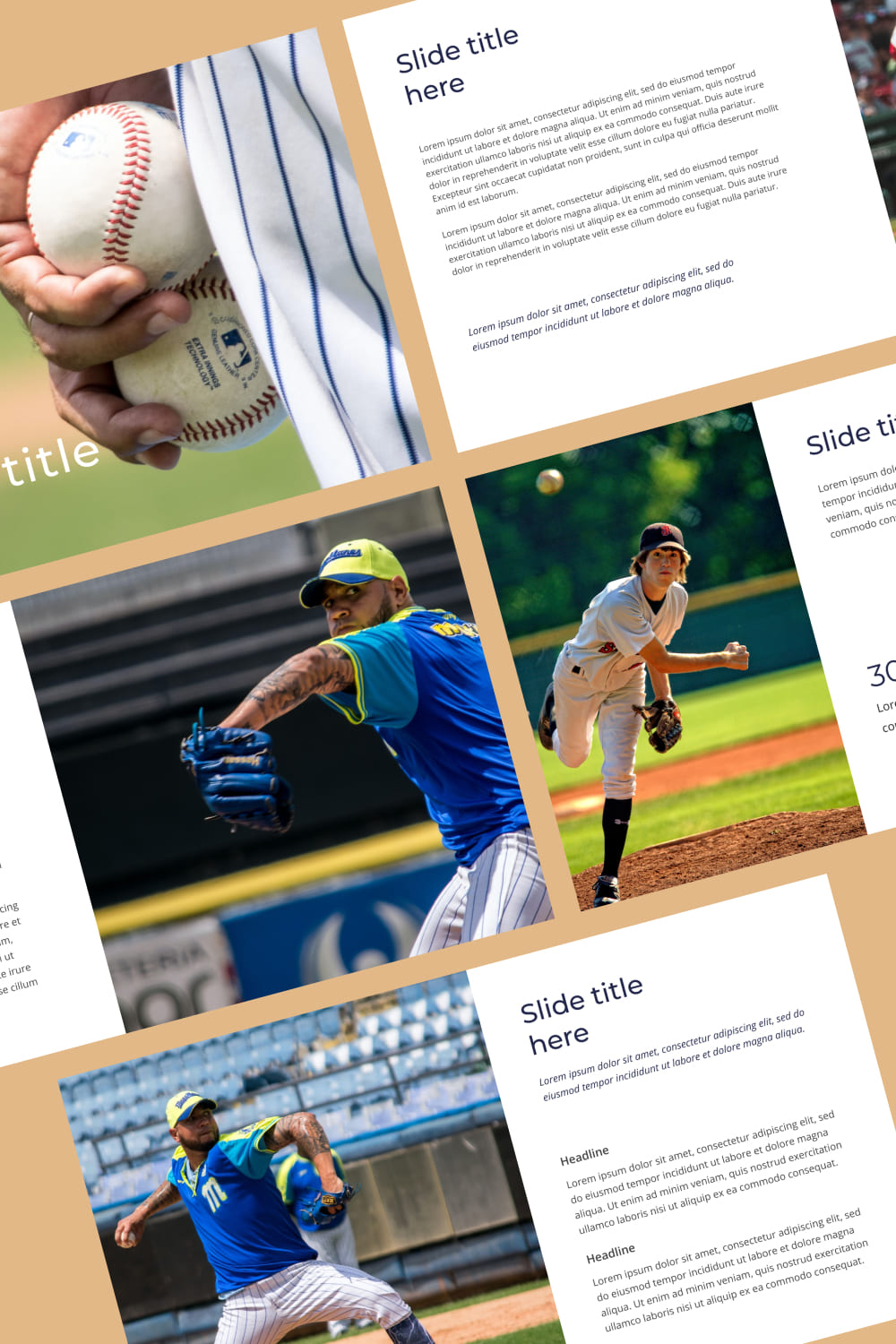 Pinterest of Baseball Powerpoint Template.