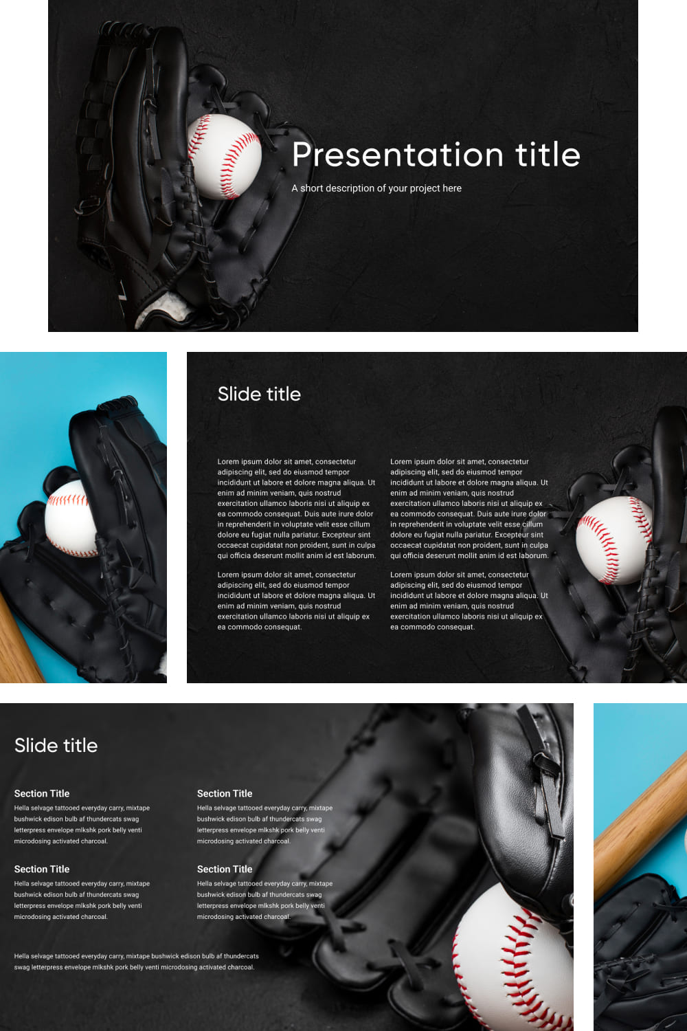 Pinterest oF Baseball Powerpoint Template.