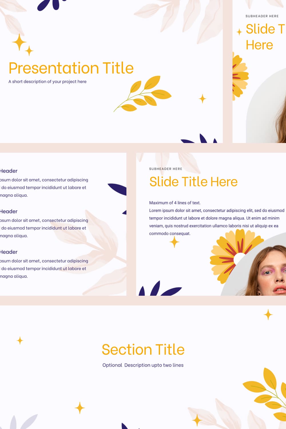 Pinterest of Spring Powerpoint Template.