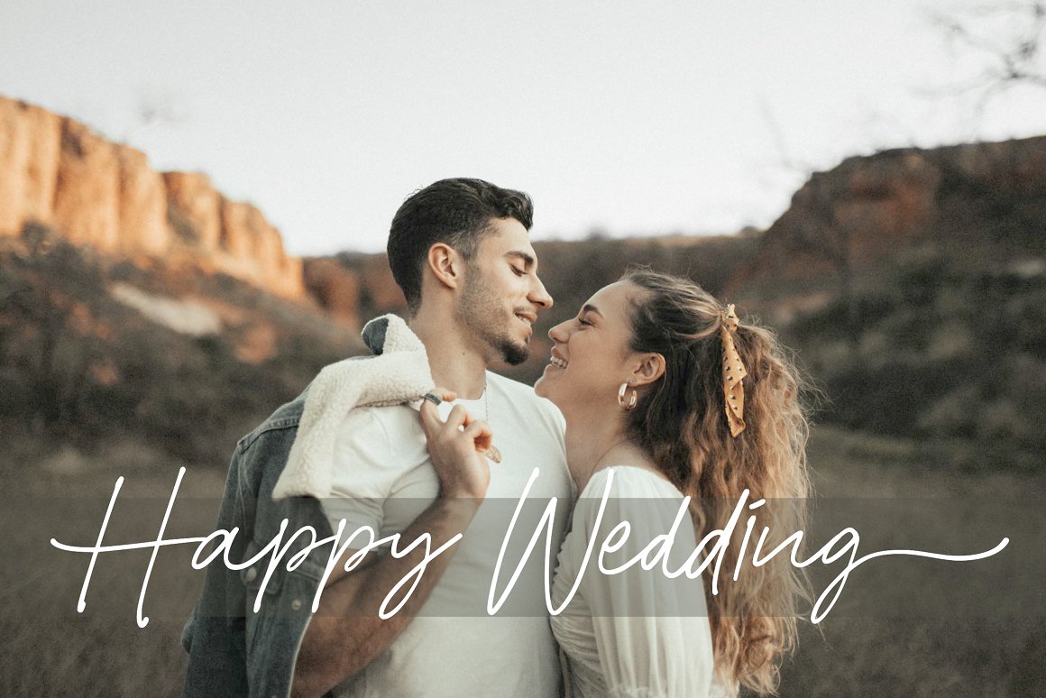 To use a beautiful font in wedding pictures.