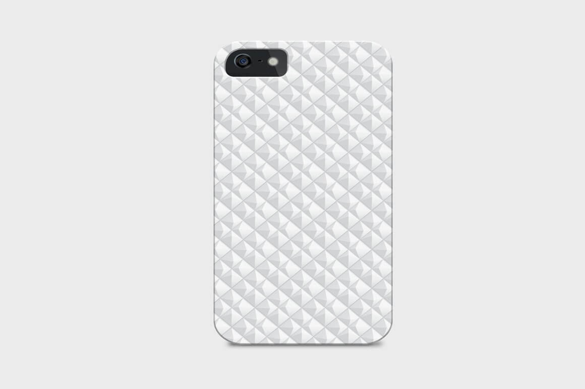 Phone case with 3D design.