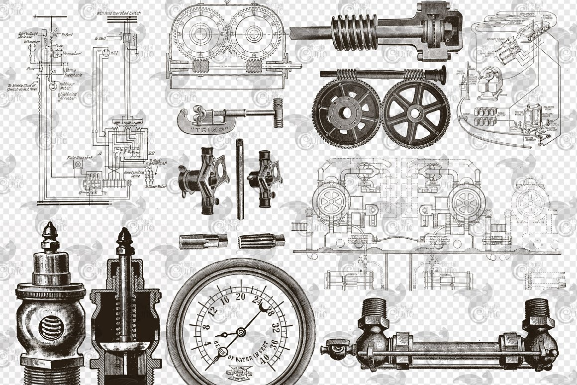 Steam engines and similar mechanisms.