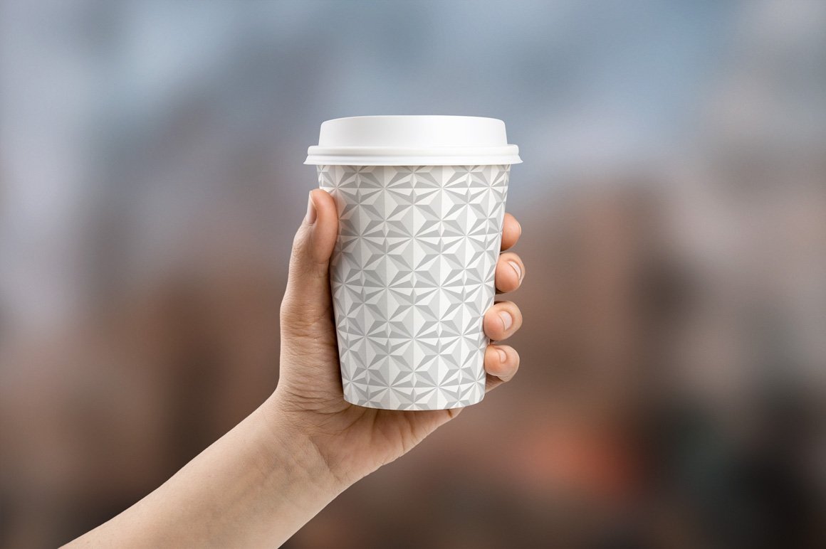Paper cup for coffee.