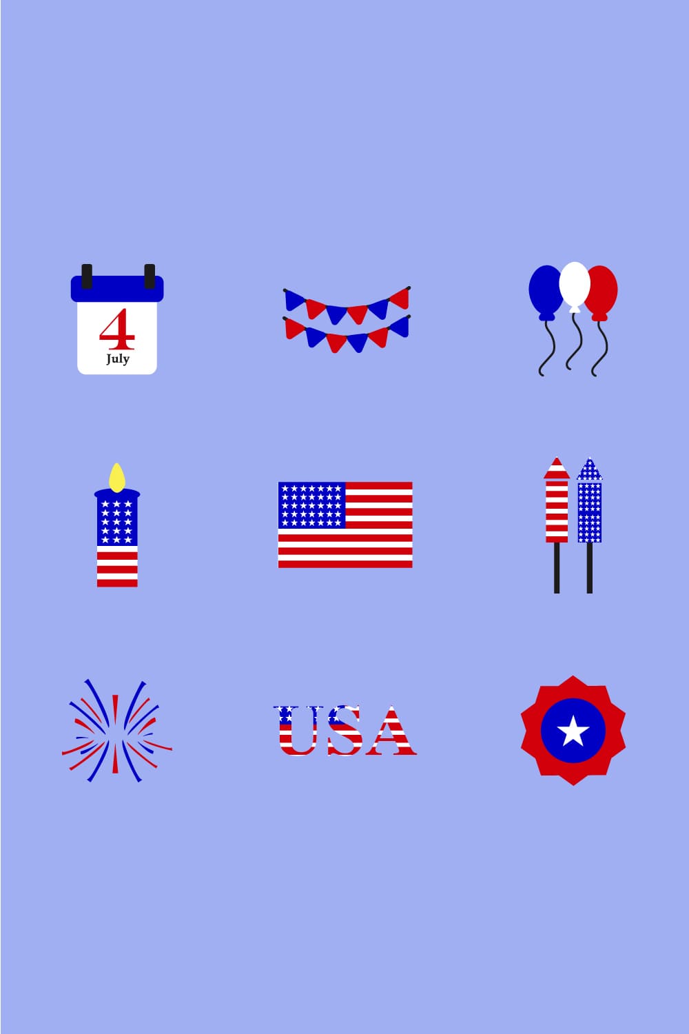 4th Of July Icons Free Pinterest.