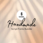 6 cool handmade script fonts bundle cover image.