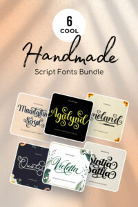6 Cool Handmade Script Fonts Bundle | Master Bundles