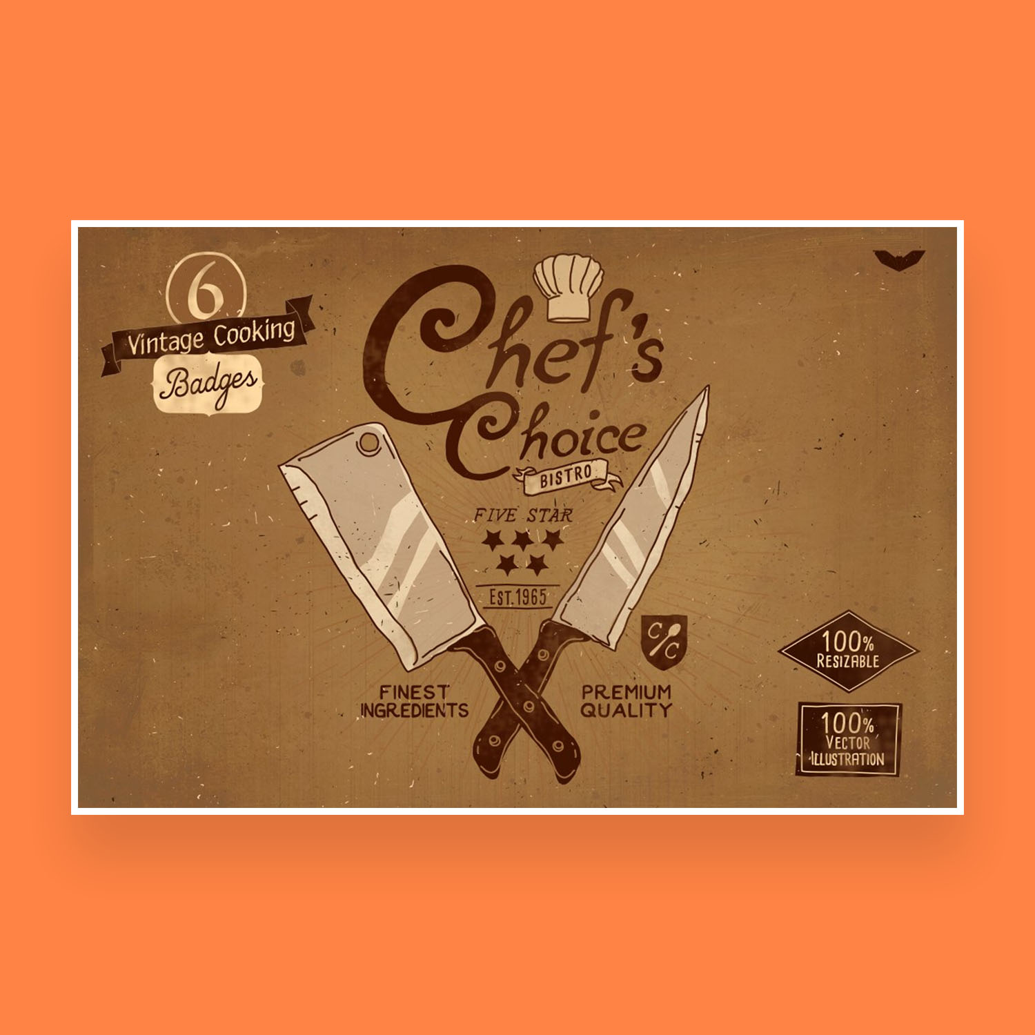 6 Vintage Cooking Badges MasterBundles