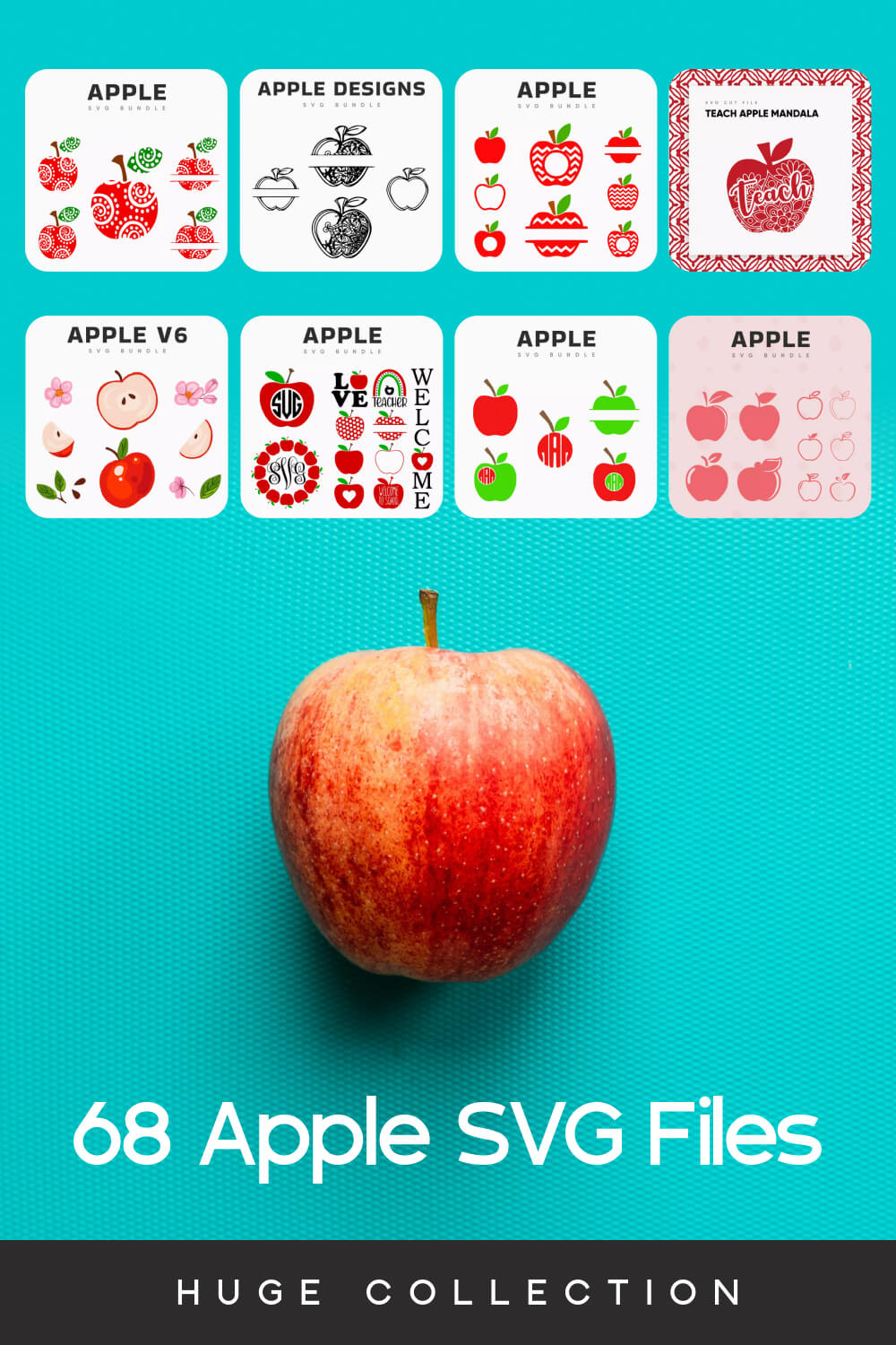 68 apple svg files huge collection pinterest image.