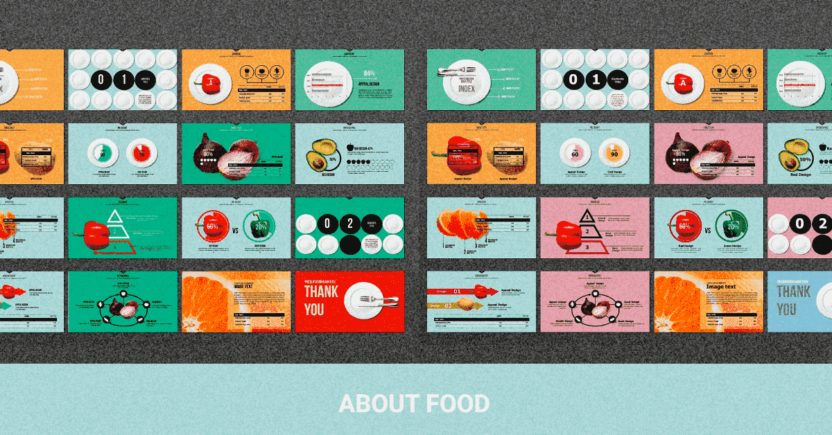About Food - Presentation Template Pinterest Image Preview.