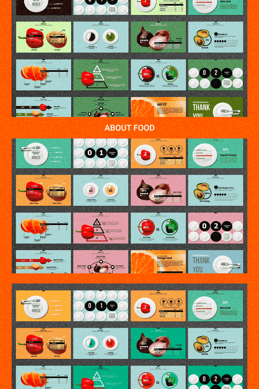 About Food - Presentation Template - "Pie Chart".