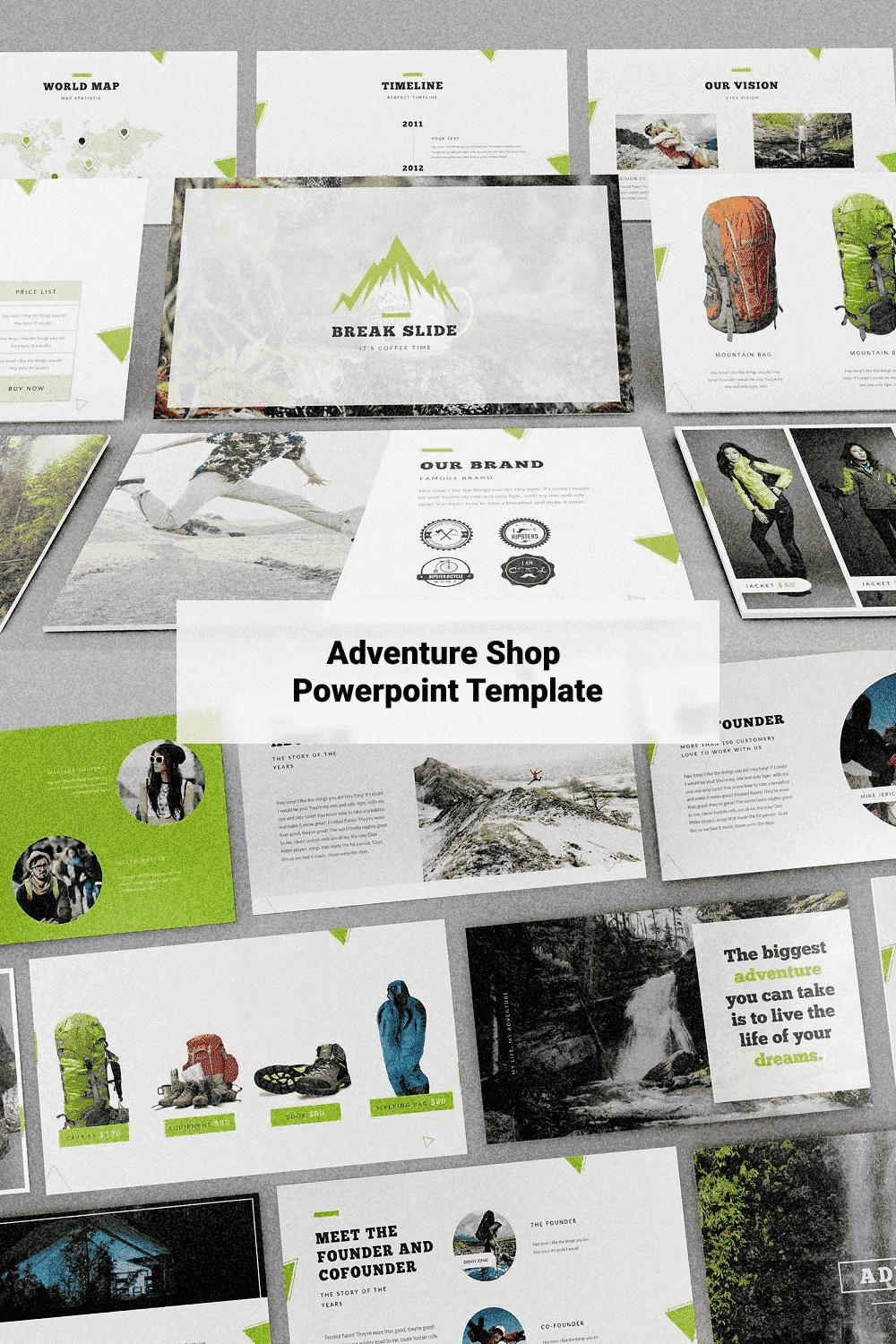 Adventure Shop - Powerpoint Template - "It's Coffee Time".