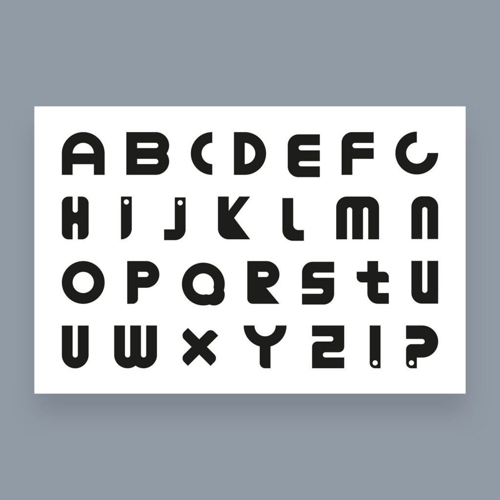 Alphabet Set. Minimalist B&W Font – MasterBundles