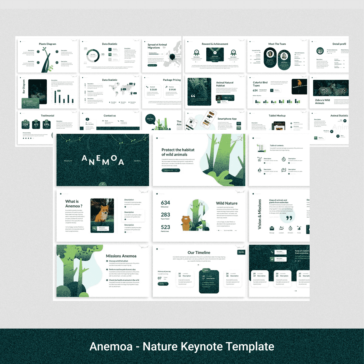 Anemoa - Nature Keynote Template Preview.