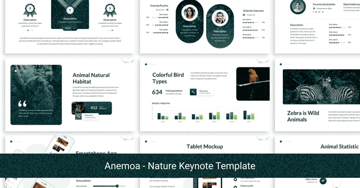 Anemoa - Nature Keynote Template - "Animal Natural Habitat".