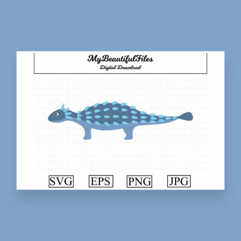 Ankylosaurus SVG - Cute dinosaurs SVG, EPS, PNG and JPG