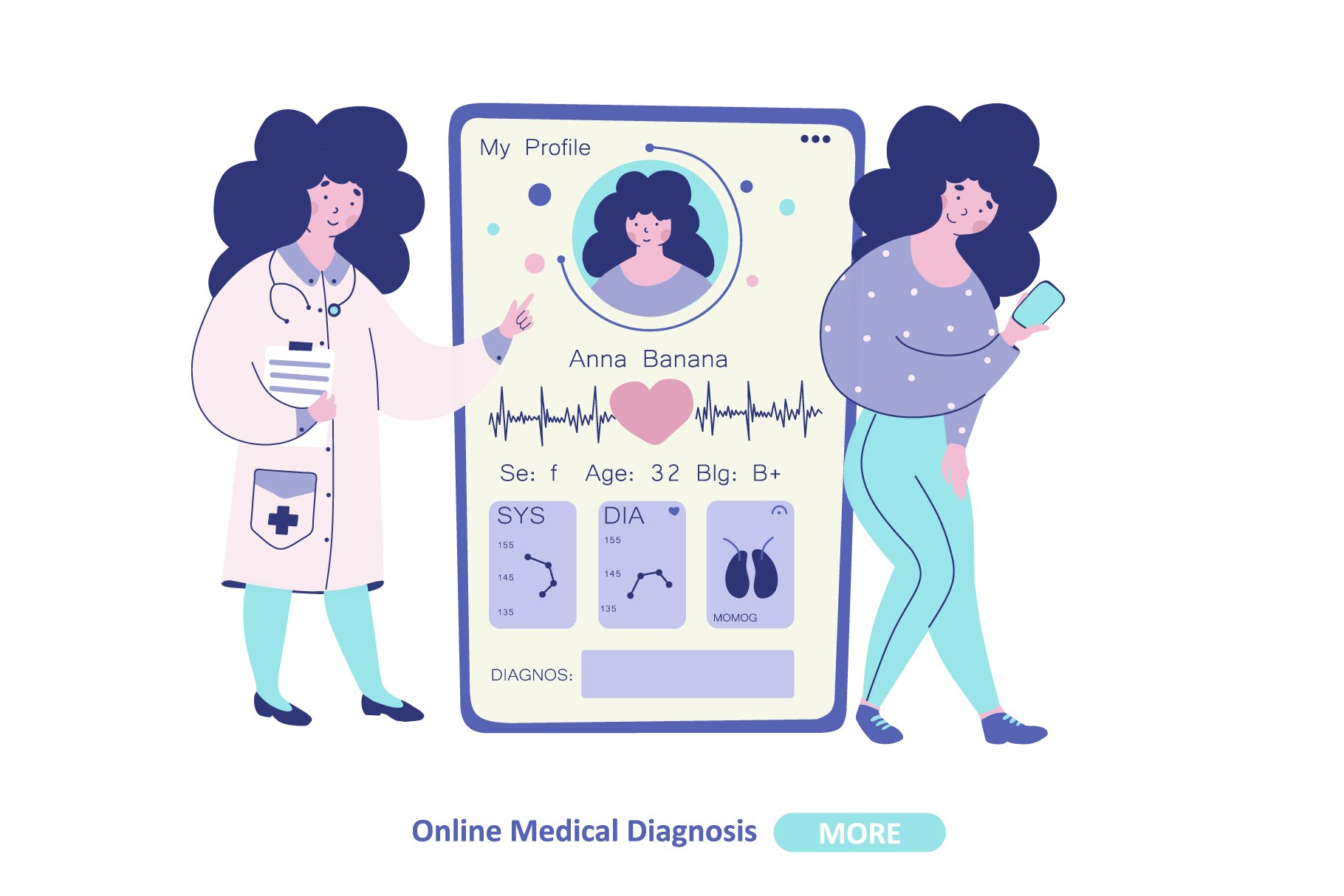 artificial intelligence in medicine illustration.