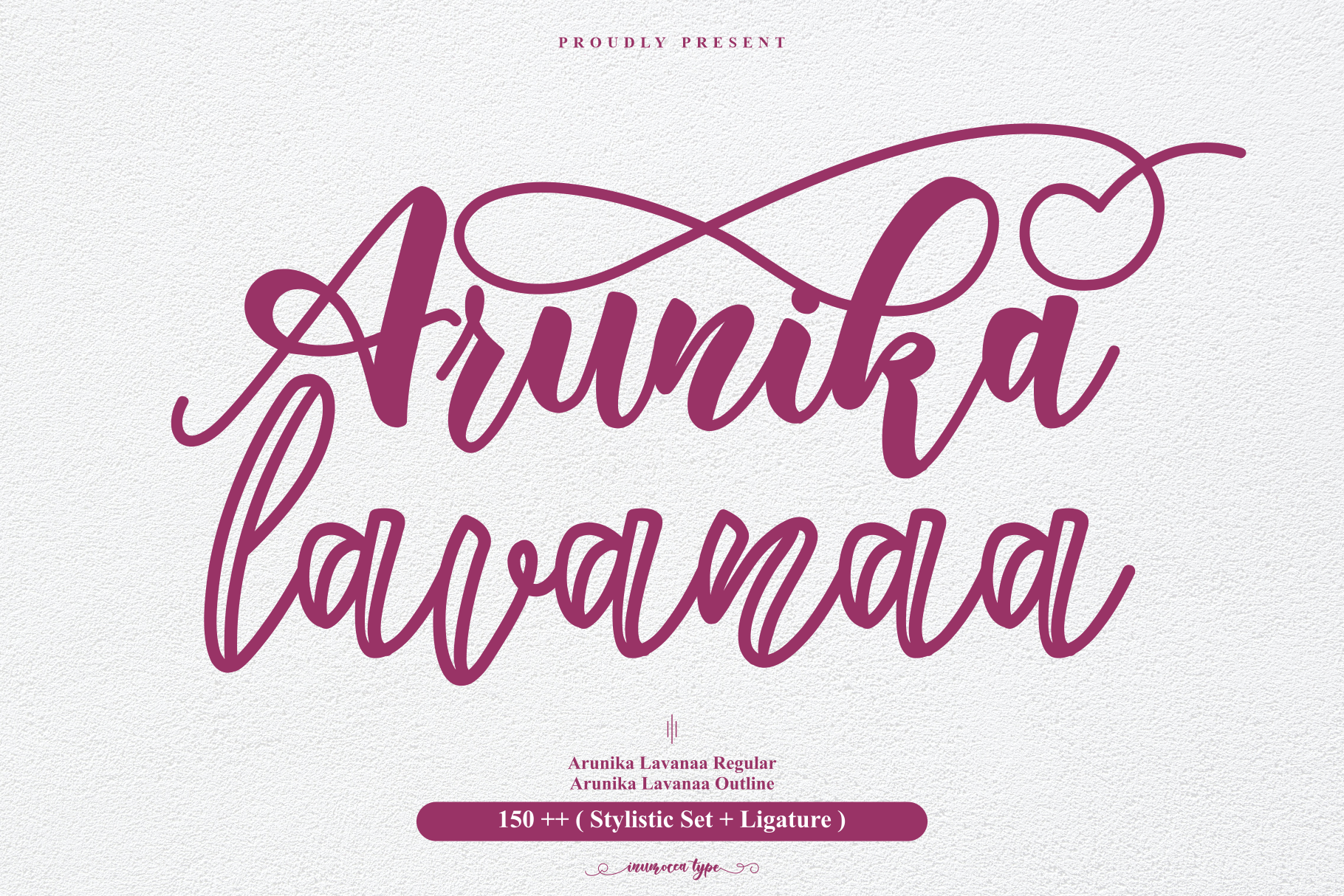 arunika lavanaa modern and stylish handwritten font.