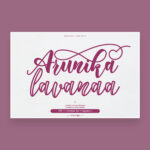 arunika lavanaa modern and stylish handwritten font cover image.