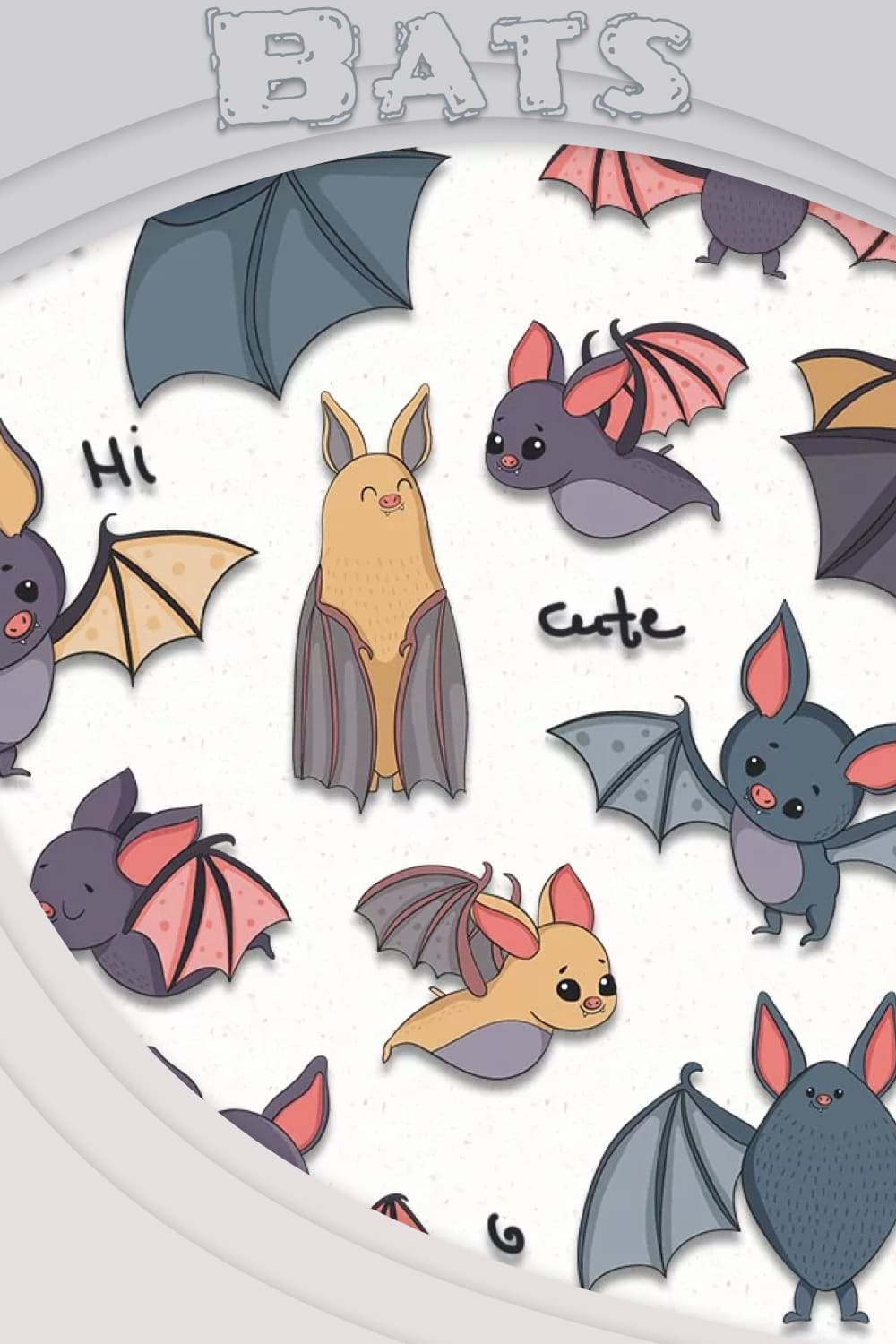 Bats Designs pinterest image.