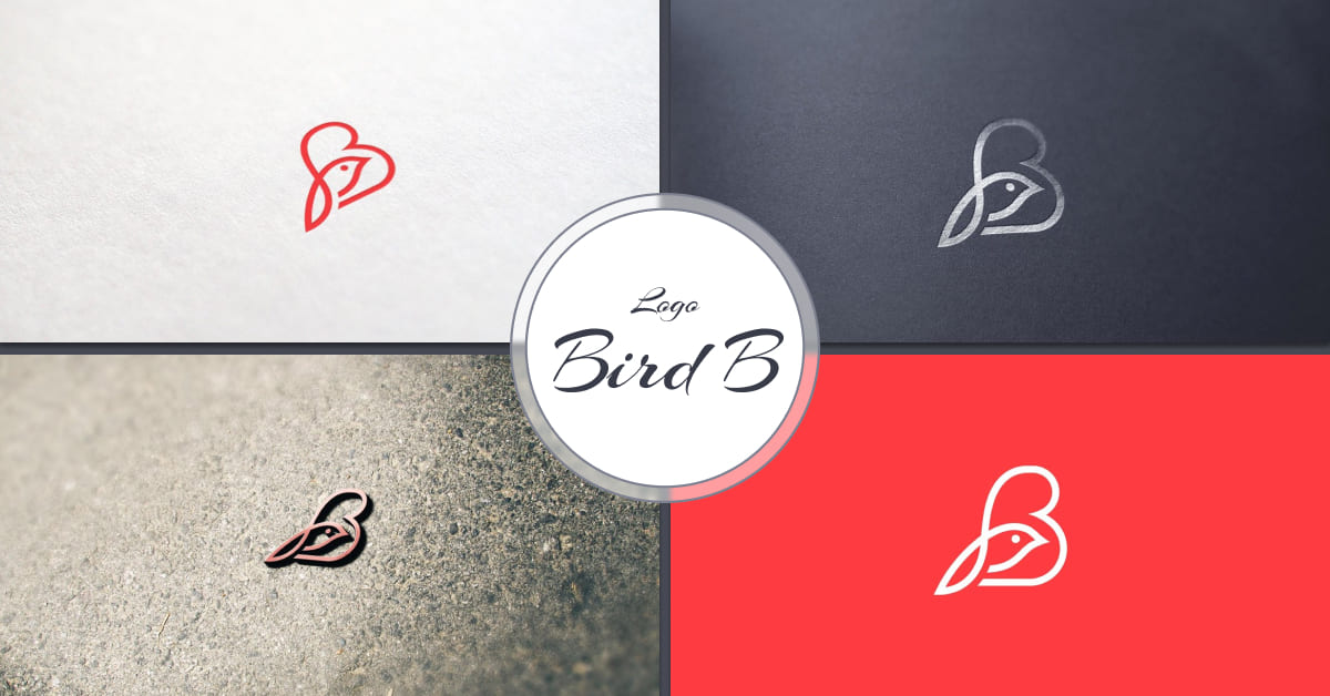 bird b logo template.