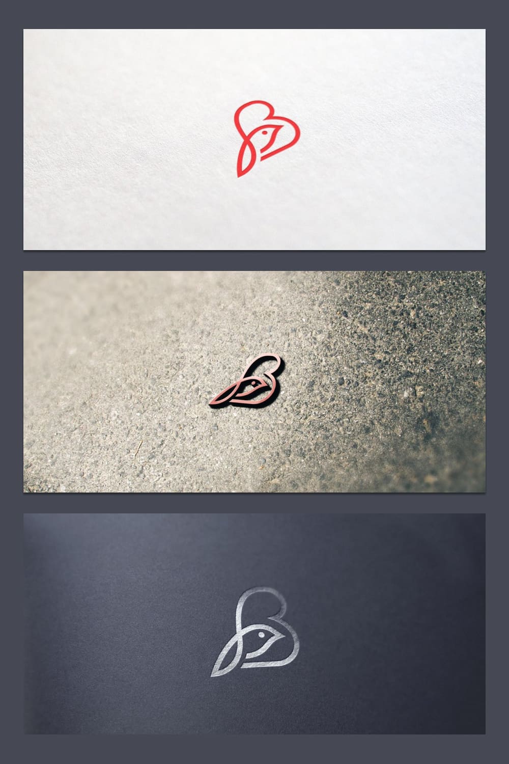 bird b logo design template.
