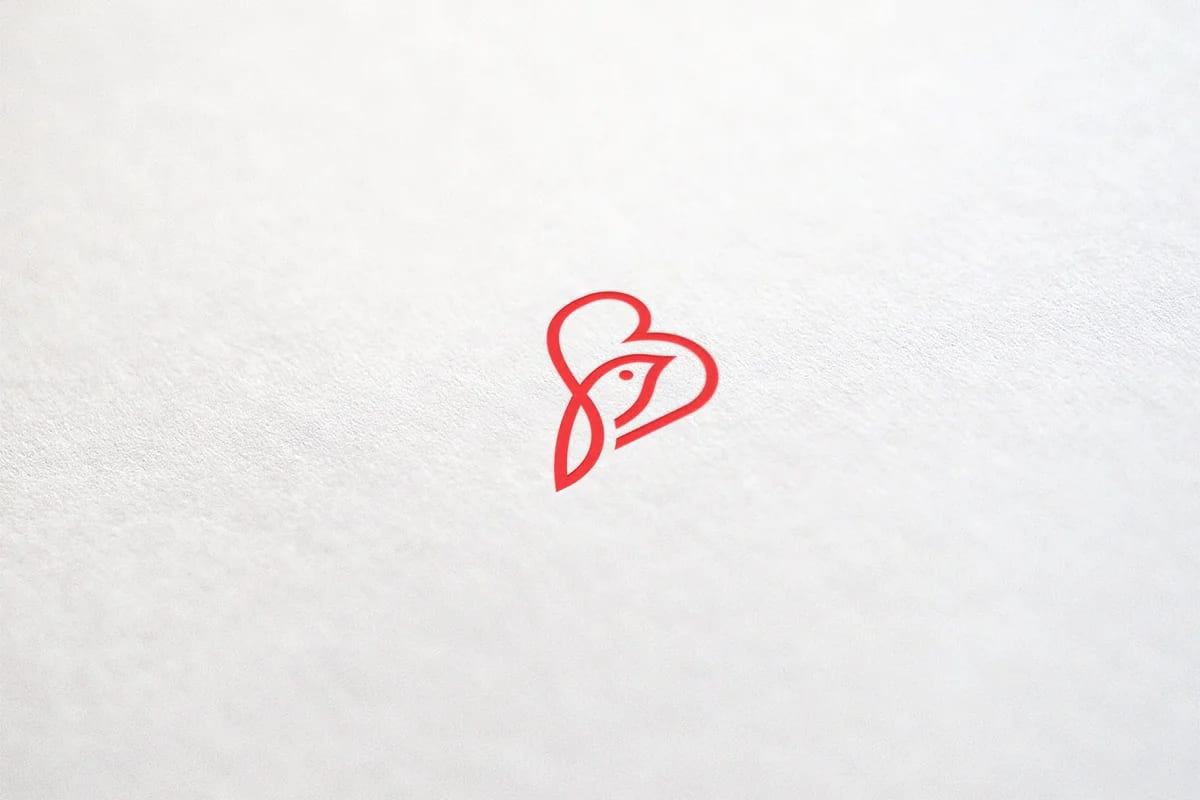 bird b logo delicate design.