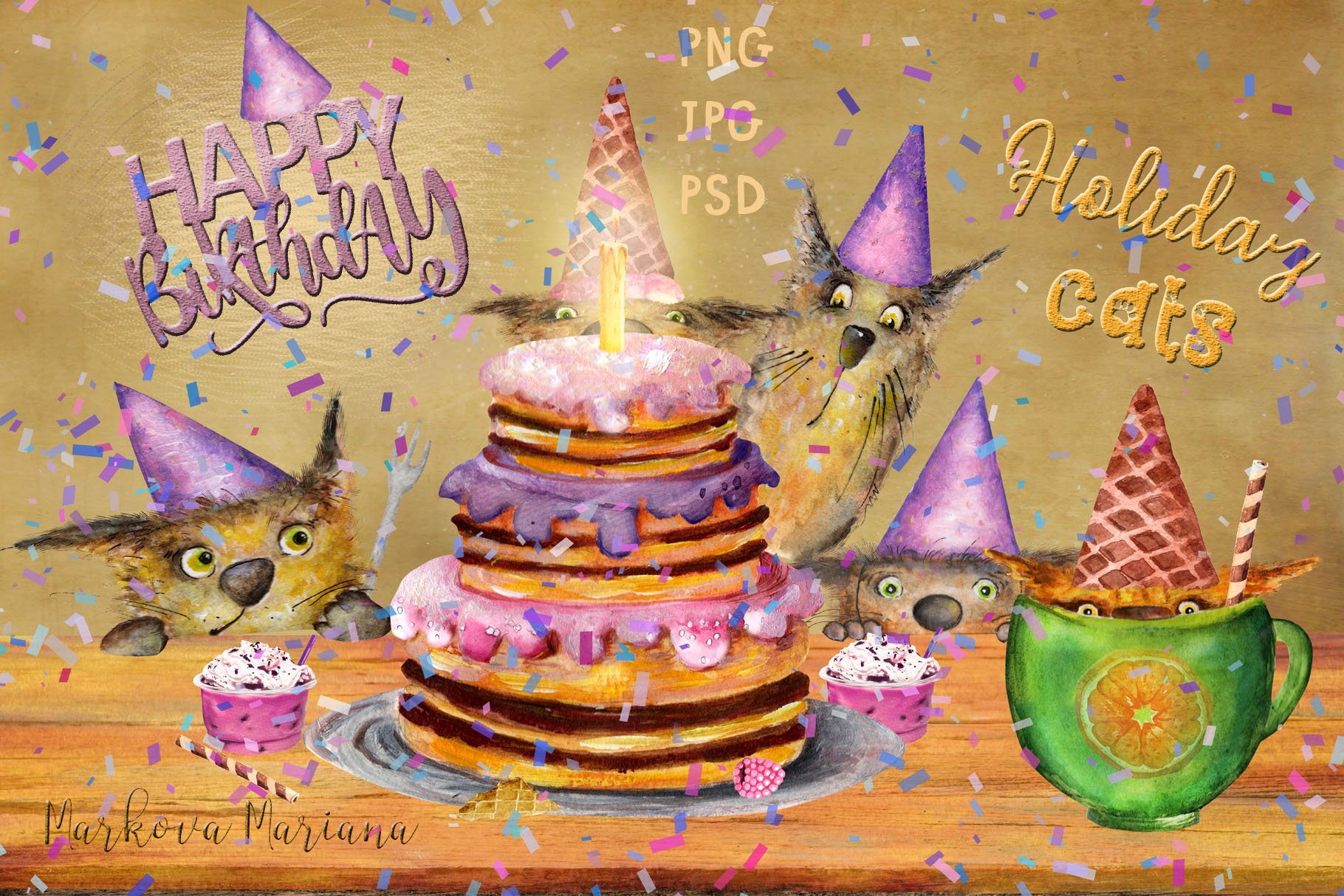 birthday illustrations cover image.