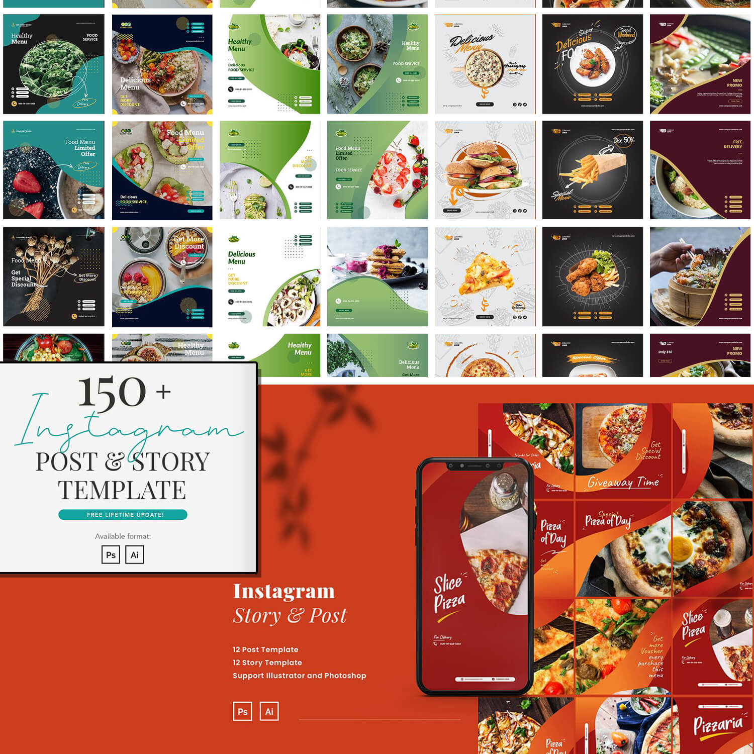 bundle restaurant food instagram cover image.