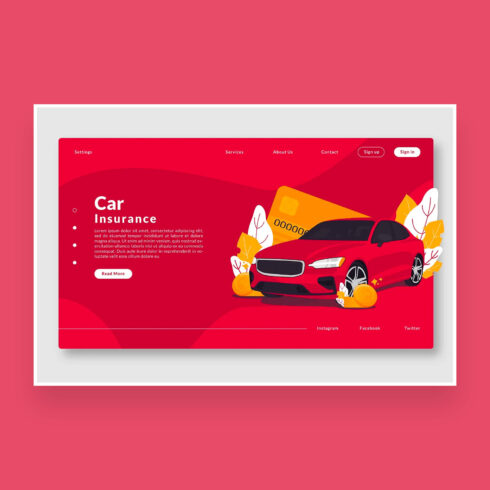 car insurance landing page cover image.