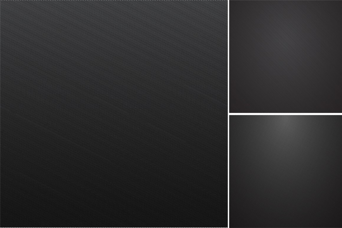 Three carbon metal backgrounds with varied textures.