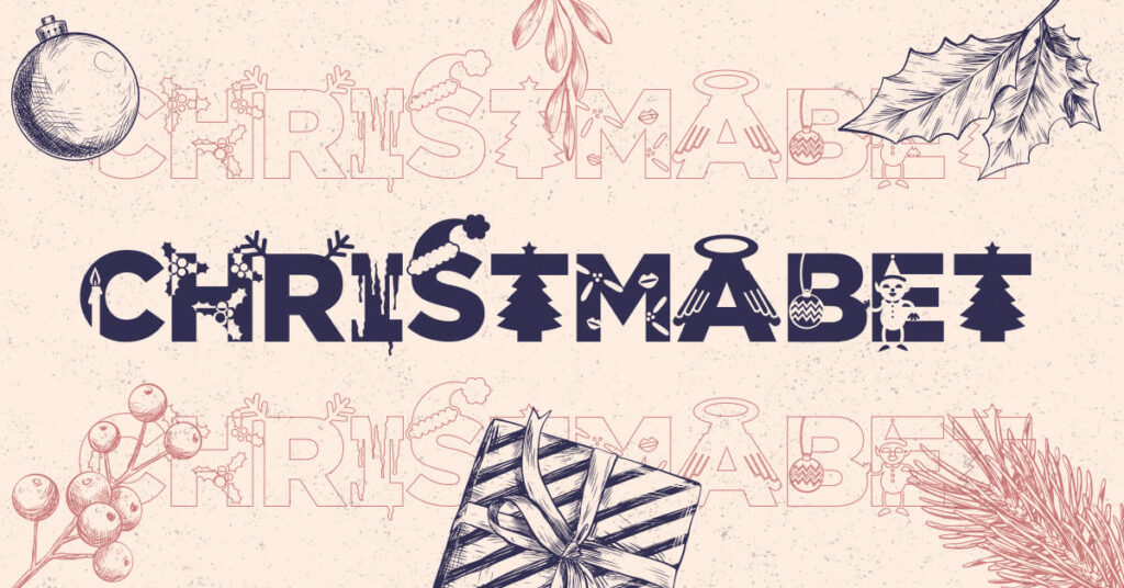 Christmabet free font Facebook collage image by MasterBundles.