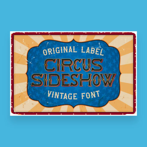 Circus Sideshow Vintage Fonts cover image.